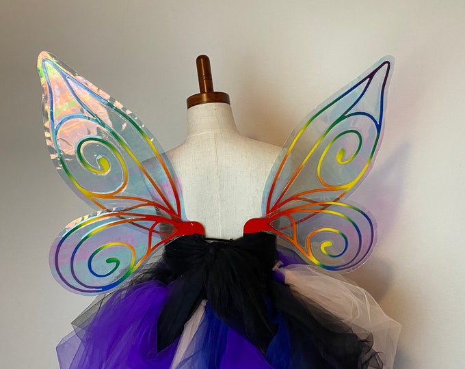 Medium Iridescent Rainbow Fairy Wings