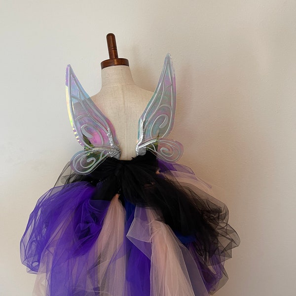 Child Sized Silver Iridescent Fairy Wings, Child Costume Fairy Wings