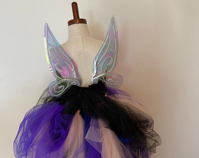Child Sized Silver Iridescent Fairy Wings, Child Costume Fairy Wings