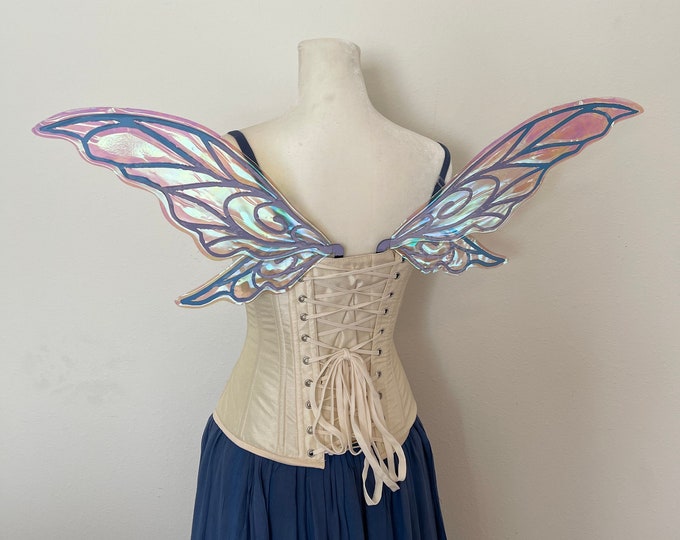 Medium Iridescent Blue and Purple Fairy Wings