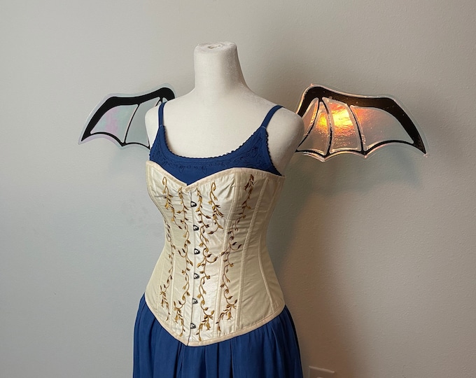 Medium Black Unseelie Iridescent Fairy Wings, Costume Bat Wings, Dark Fairy Wings, Dragon Wings Spider Wings, Demon wings