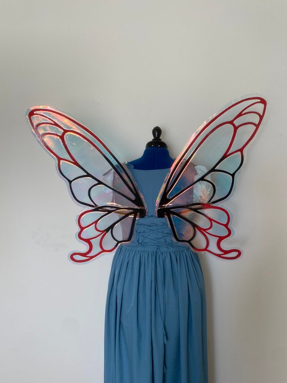 Ali di fata farfalla iridescente extra large, ali di costume da fata per  adulti iridescenti -  Italia
