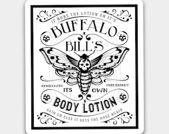 Buffalo Bill's Lotion // Foil Die Cut - Planner Sticker, Horror, Spooky, Gift