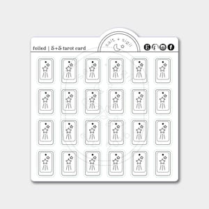 Salt + Sigil style Tarot Cards // Foil Icons - Planner Stickers, Gift