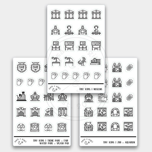 Places | Museums/Parks/Fairs // Foil Tiny Icons