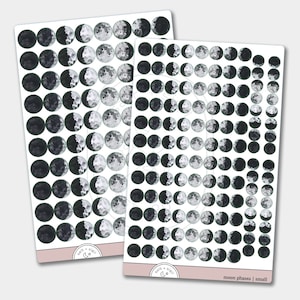 Moon Phases // Planner Stickers, Gift, Lunar, Celestial