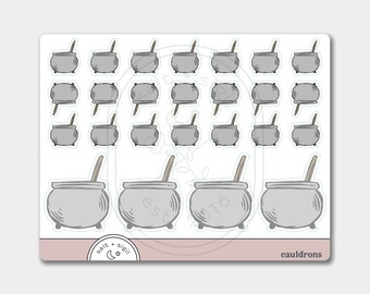 Cauldrons // Planner Stickers, Journal, Grimoire, Witch, Pagan