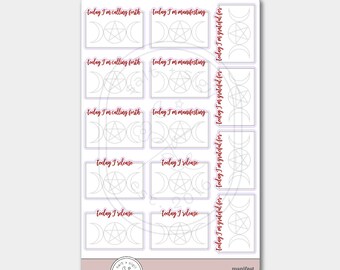 Lunar Manifestations // Planner Stickers, Journal, Collage, Witch, Pagan