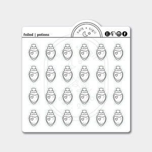 Potions // Foil Icons - Planner Stickers, Gift, Witch