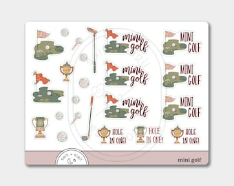 Mini Golf // Planner Stickers, Gift, Putt Putt, Hobby