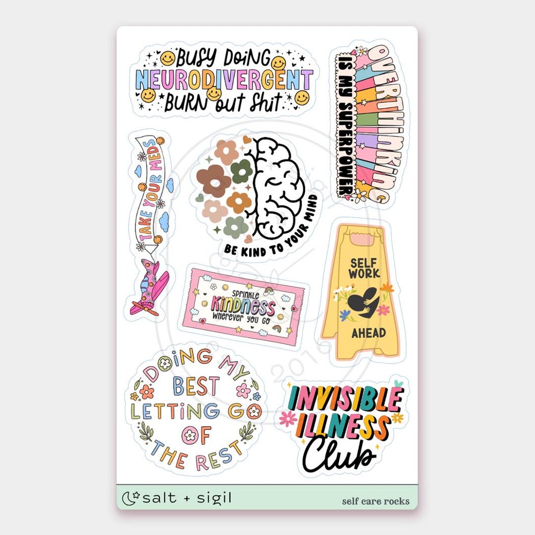 Self Care Rocks // Planner Stickers - Gift, Mental Health, Journal - Etsy