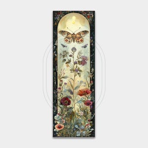 Floral Moth // Bookmarks - Planner Stickers, Reading, Bookish, Library