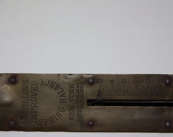 Vintage Chatillon's Improved Spring Balance brass scale 25 lbs.