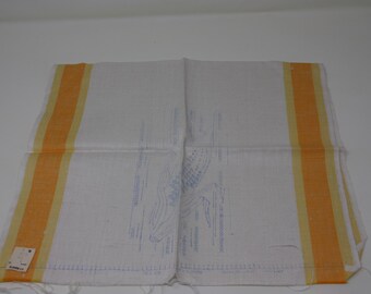 Vintage Tea Towel, vintage linens, 16.5" x 27" embroidery project corn design, hand embroidery, stamped embroidery