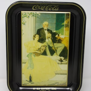 Vintage Coca Cola Metal Tray Norman Rockwell My Old Kentucky Home