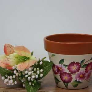 3.5&quot; Hand painted Flower Pots, succulent pot, flower pot party favors wild rose