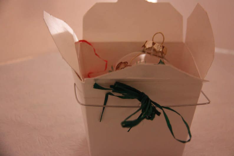 Hand painted mini glass Christmas ornament floral ornament garden lover gift garden party favor