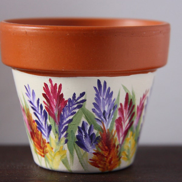 Hand Painted Flower Pots Etsy