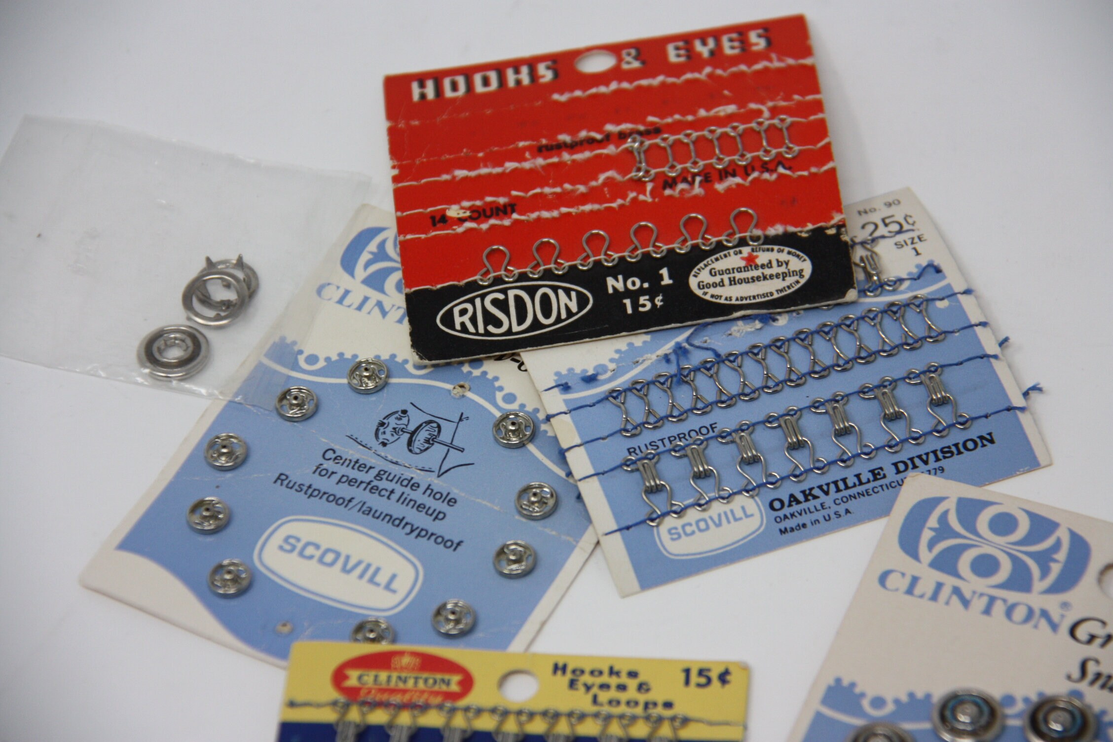 Vintage Sewing Notions Vintage Snaps Hooks and Eyes Hosiery Etsy