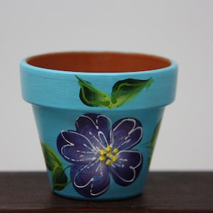 5&quot; Hand painted Flower Pots, succulent pot, flower pot party favors, turquoise