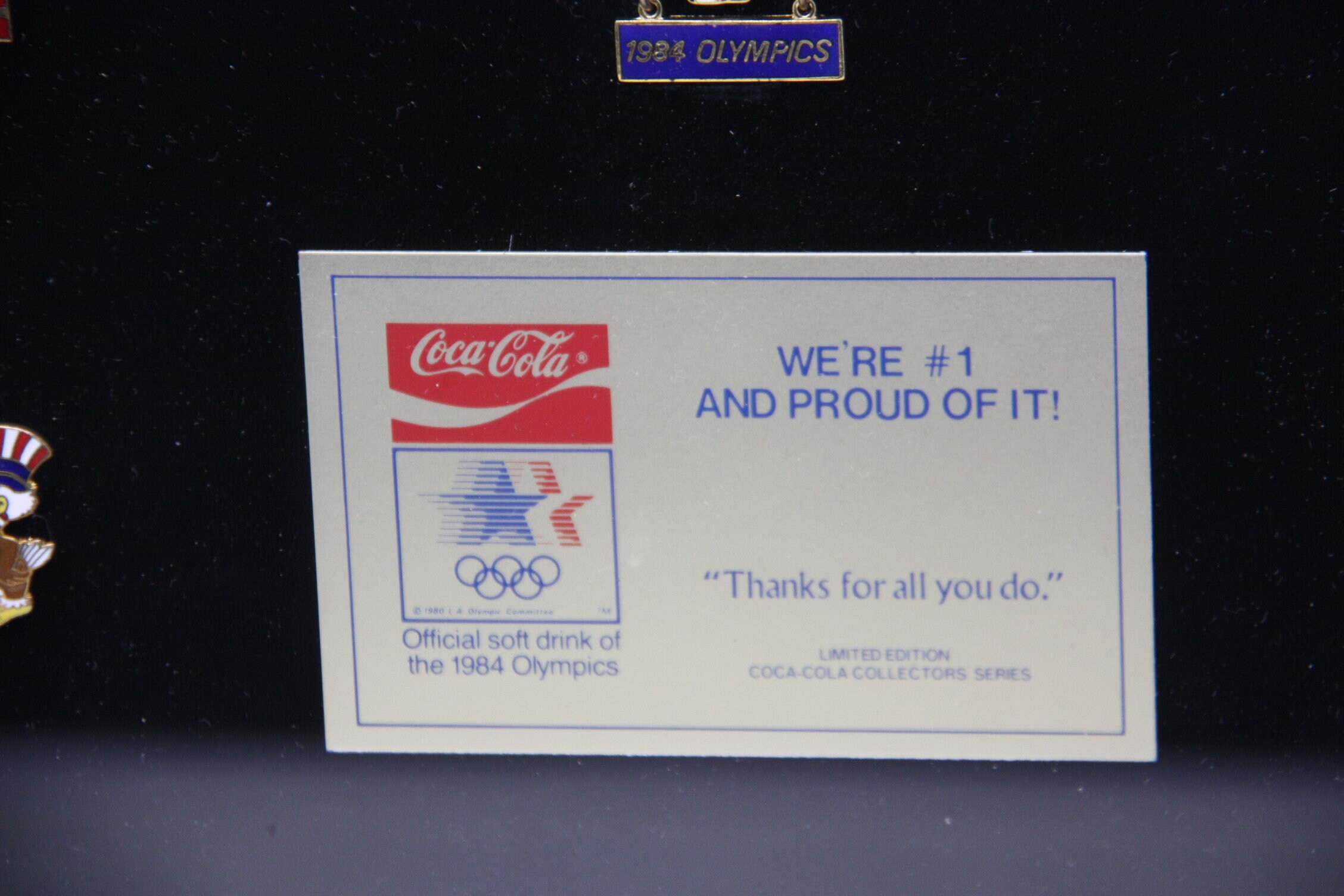 Lot De 5 épingles Coca-Cola – JO Los Angeles 1984 – USA, Canada, UK, Allemagne, Irlande
