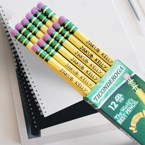 Personalized pencils, Custom engraved pencils, Back to school supplies, Ticonderoga pencils, custom pencil set, school supplies, #2 pencils