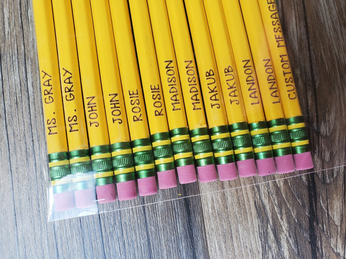 Personalized Pencils Custom Engraved Pencils Back to School Etsy