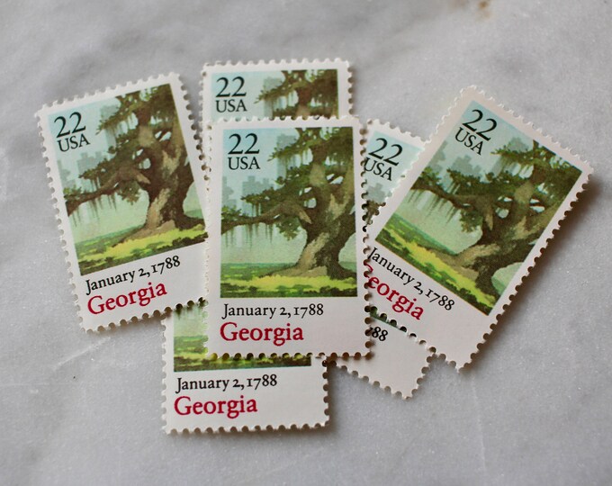 Stamps 10 Unused Vintage Postage Stamps 22 Cents 1988 Etsy