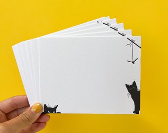 Cats and Bats Stationery Set | letterpressed halloween stationery