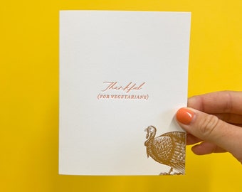 Thankful | Letterpressed Thanksgiving Greeting Card