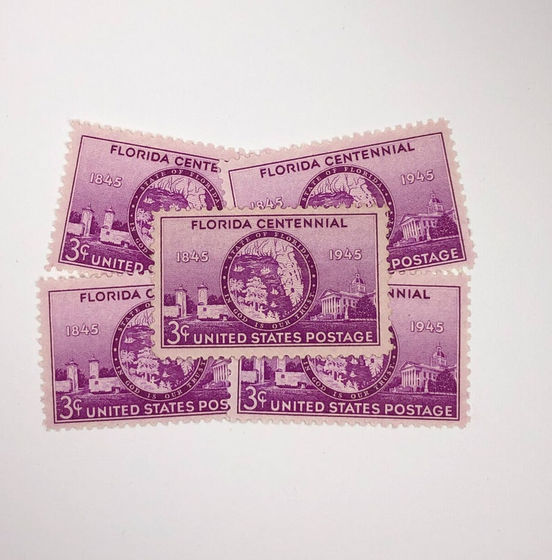 Florida Statehood Stamps 10 Unused Vintage Postage Stamps Etsy UK