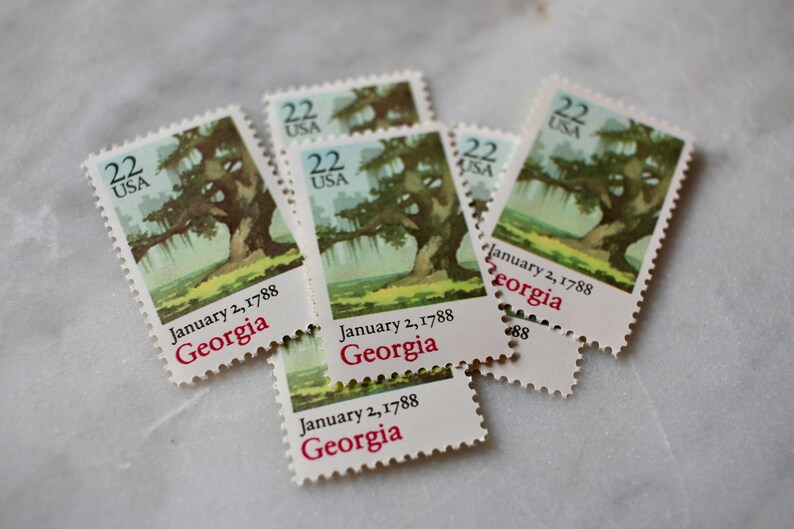 Stamps 10 Unused Vintage Postage Stamps 22 Cents Etsy