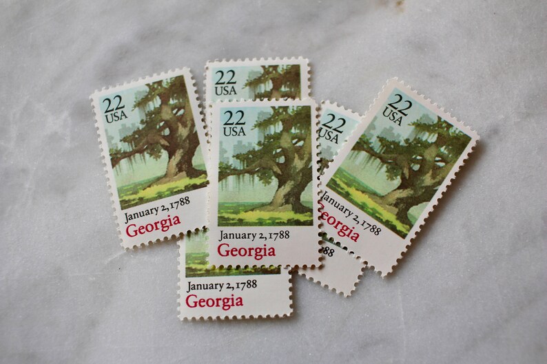 Stamps 10 Unused Vintage Postage Stamps 22 Cents Etsy