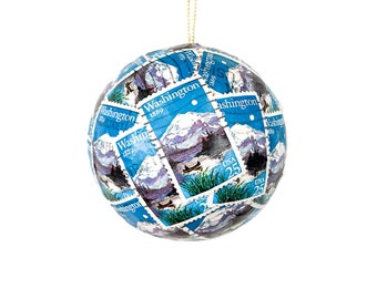 Washington State Ornament | Postage Stamp Ornament