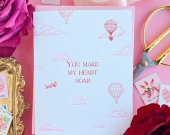 You Make my Heart Soar | Letterpressed Valentine's Day Greeting Card