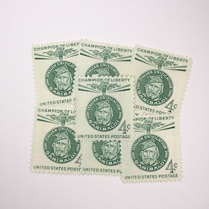 Giuseppe Garibaldi | 10 Unused Vintage Postage Stamps | 4 Cents | 1960 image 1