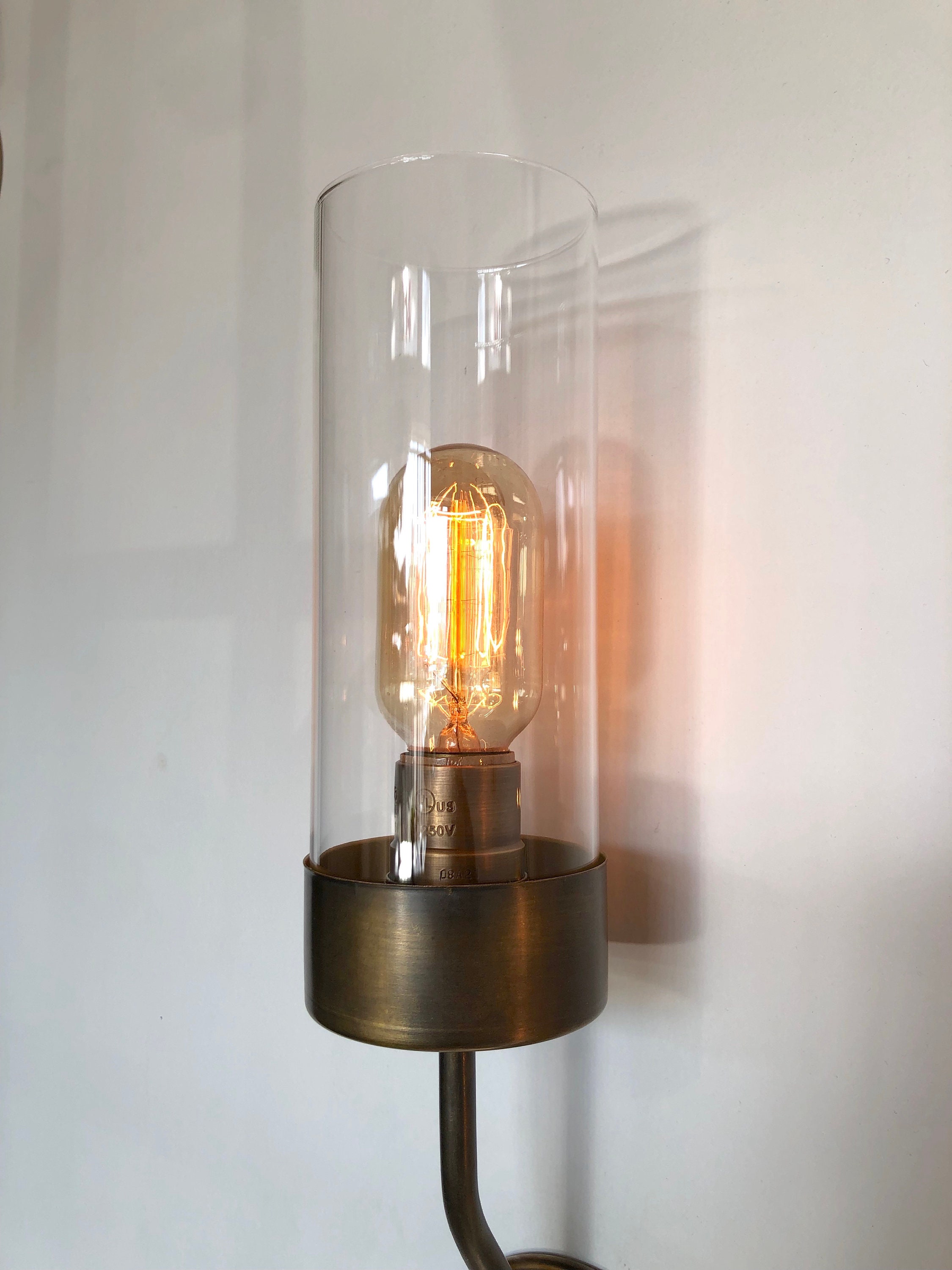 Modern Cylinder Glass Wall Light - Etsy