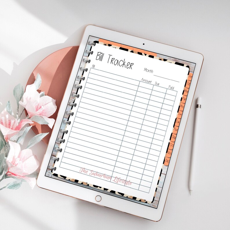 Bill Tracker Digital Planner Insert (printable) - Etsy