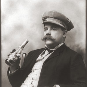 Beer - Photo - Mustache Gift - Schlitz Beer - Mustache - Prohibition - Print - Bar Cart Decor - Pub - Speakeasy - Beer Gift - Vintage Photo