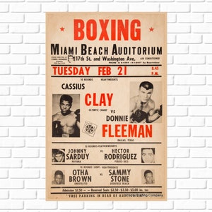 Cassius Clay - Muhammad Ali - 1961 - Photo - Poster - Photograph - Boxing - Picture Vintage