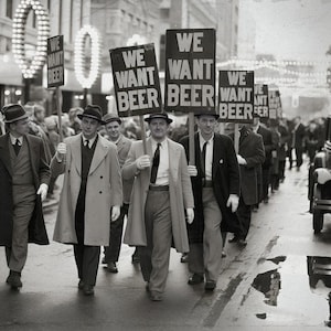 We Want Beer | Bar Art | Vintage Themed Prohibition Photo | Bar Cart Decor | Speakeasy Art | Digital Art