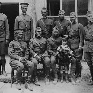 African American - Photo - Buffalo Soldiers - 1918 - WWI - Army - Black History - Photograph - American - Military - Picture - Civil Rights