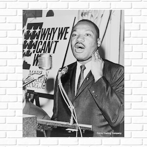 Martin Luther King Jr. 1963 Speech Photo Print: Black History Month Decor