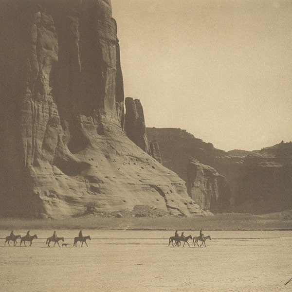 Native American - Canyon de Chelly - Edward Curtis - 1904 - Pueblo - Photo - Print - Photography - Vintage -  Photograph- Antique - AZ