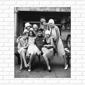 Flapper Girls, Vintage Art, Police Officer, Los Angeles Police, 1920s, Photo, Police Decor, Old Police Decor, Feminism, Women History
