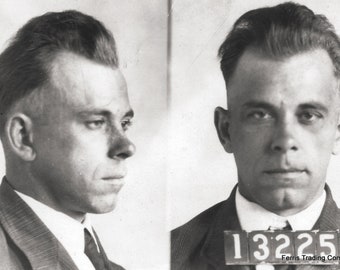 John Dillinger - Mugshot - Photo - 1930s - Photograph - Print Vintage