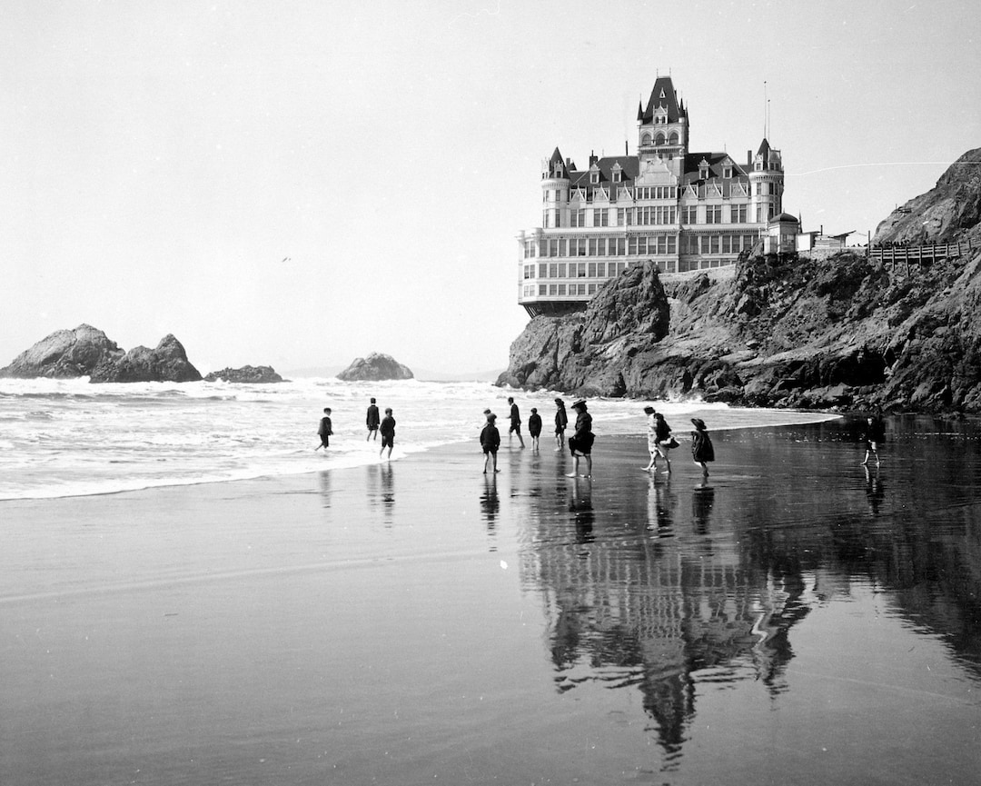 San Francisco, Wall Art Print, Cliff House, Photo, Beach Decor, Beach