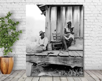 African American Sharecroppers Vintage Photo Black History Wall Art Rural Life Decor