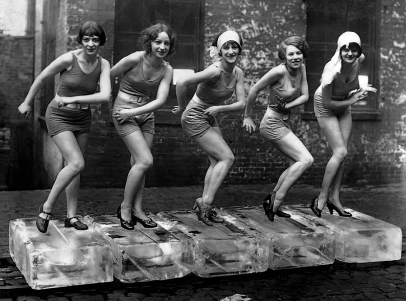 Flappers, Vintage Photo, Print Picture, 1920s, Flapper Girls, Swimsuit, Beach Art, Old Photo, Funny Gift, Feminism, Pin up, Pinup Art, Decor image 1