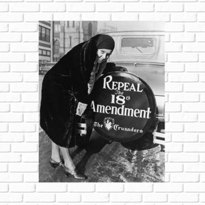 Repeal the 18th Amendment" Prohibition Crusader Photo - Perfect for Speakeasy Decor and Man Caves and Pub Tavern Art
